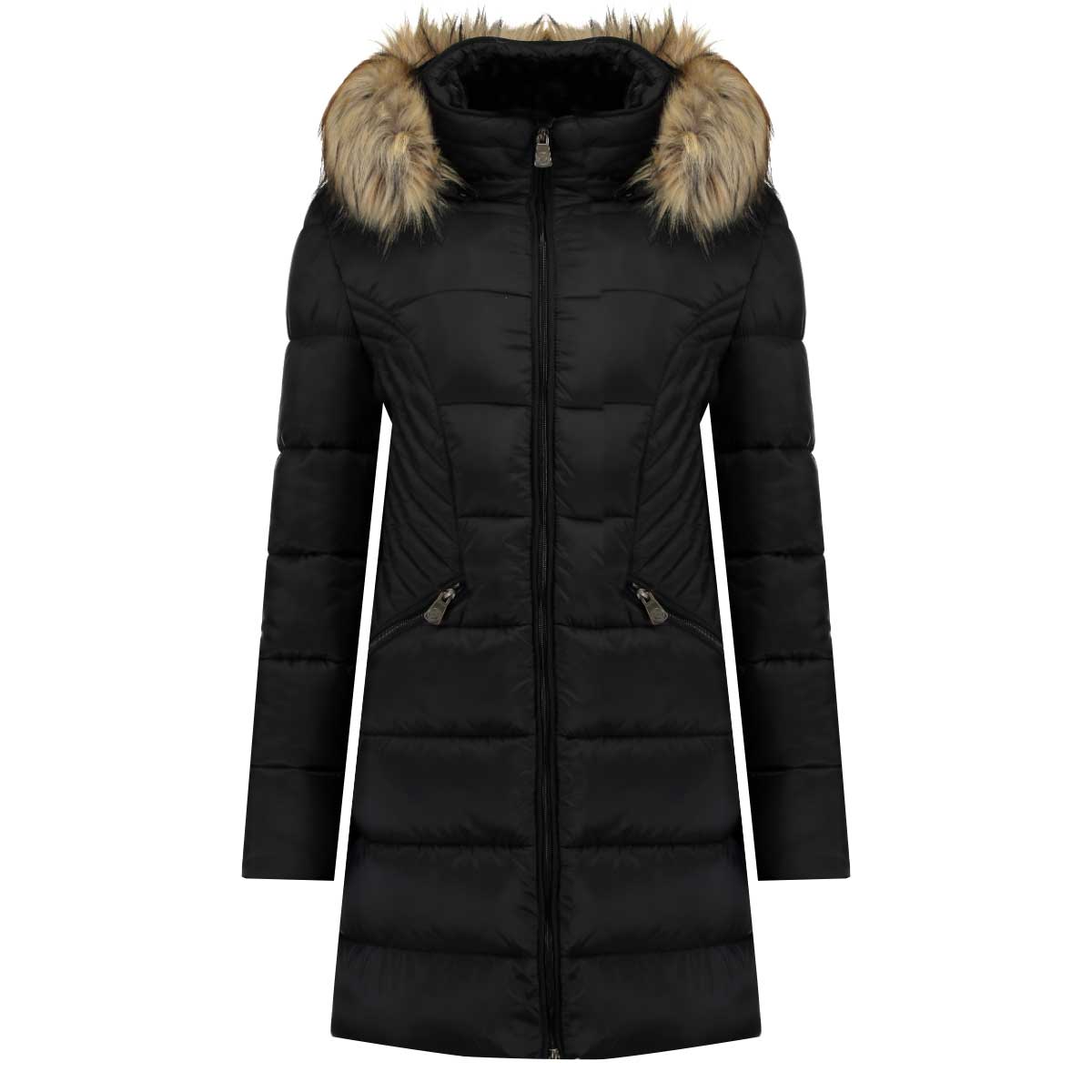 Canadian Peak Akapeak Lady - Parka Longue Epaisse Chaude Femme Automne Hiver - Manteau Fin Capuche Fausse Fourure - Blouson Coupe Vent