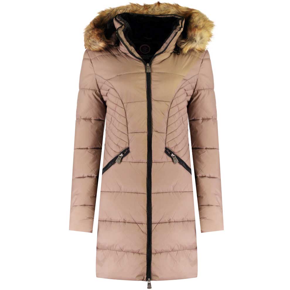 Canadian Peak Akapeak Lady - Parka Longue Epaisse Chaude Femme Automne Hiver - Manteau Fin Capuche Fausse Fourure - Blouson Coupe Vent