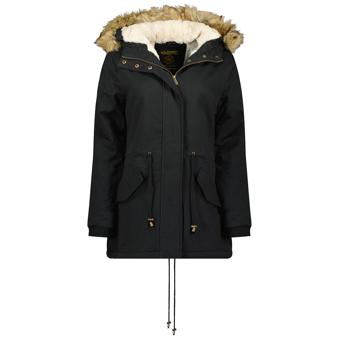 Canadian Peak Ampurieak Lady - Parka Longue Epaisse Chaude Femme Automne Hiver - Manteau Fin Capuche Fausse Fourure - Blouson Coupe Vent