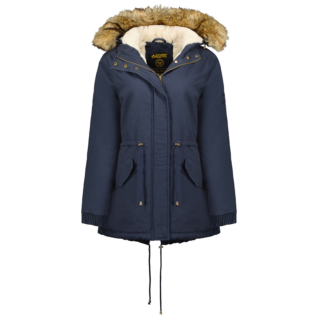 Canadian Peak Ampurieak Lady - Parka Longue Epaisse Chaude Femme Automne Hiver - Manteau Fin Capuche Fausse Fourure - Blouson Coupe Vent