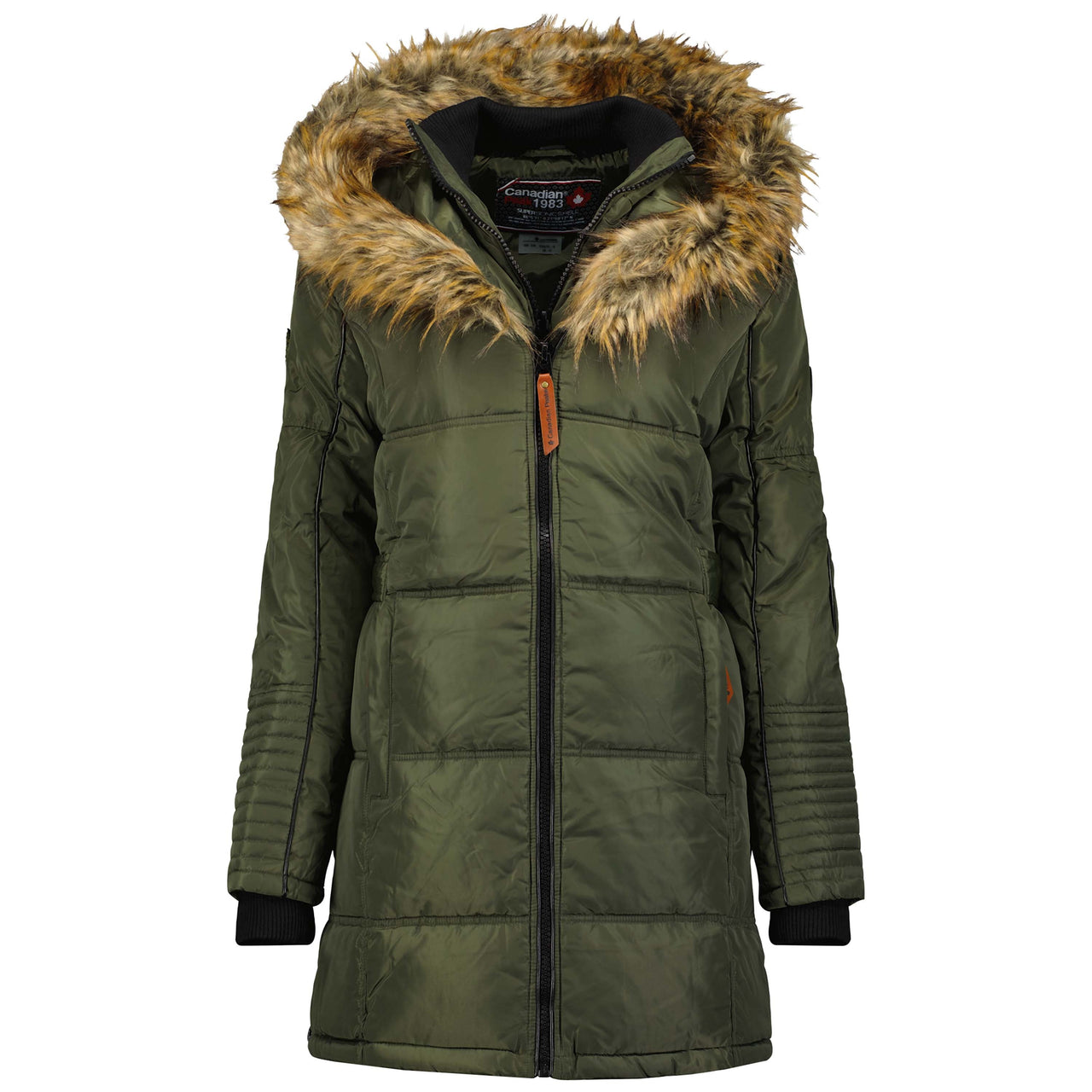 Canadian Peak Beauty Lady - Parka Longue Epaisse Chaude Femme Automne Hiver - Manteau Fin Capuche Fausse Fourure - Blouson Coupe Vent