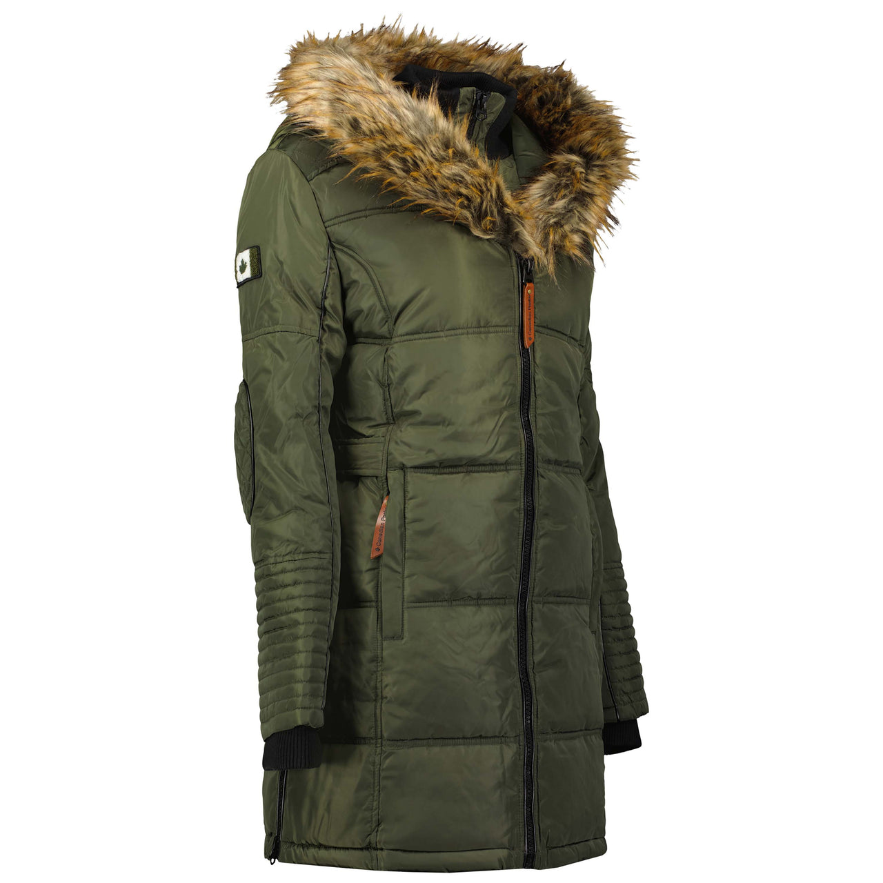 Canadian Peak Beauty Lady - Parka Longue Epaisse Chaude Femme Automne Hiver - Manteau Fin Capuche Fausse Fourure - Blouson Coupe Vent