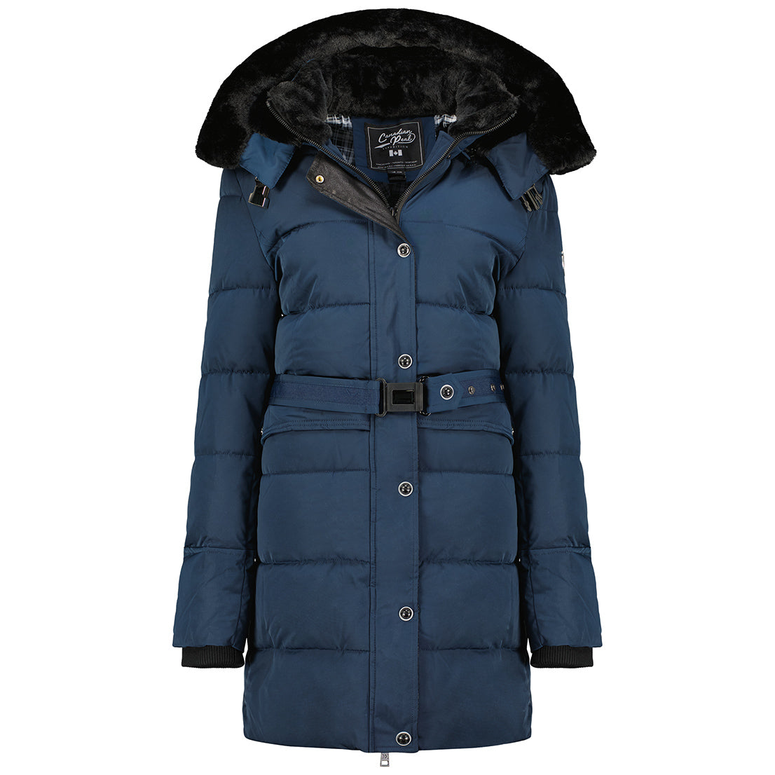 Canadian Peak Bettineak Lady - Parka Longue Epaisse Chaude Femme Automne Hiver - Manteau Fin Capuche Fausse Fourure - Blouson Coupe Vent