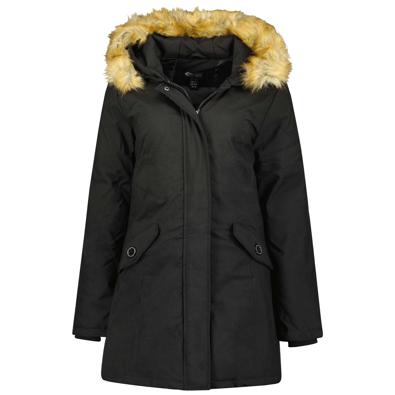 Canadian Peak Dinastipeak Lady - Parka Longue Epaisse Chaude Femme Automne Hiver - Manteau Fin Capuche Fausse Fourure - Blouson Coupe Vent