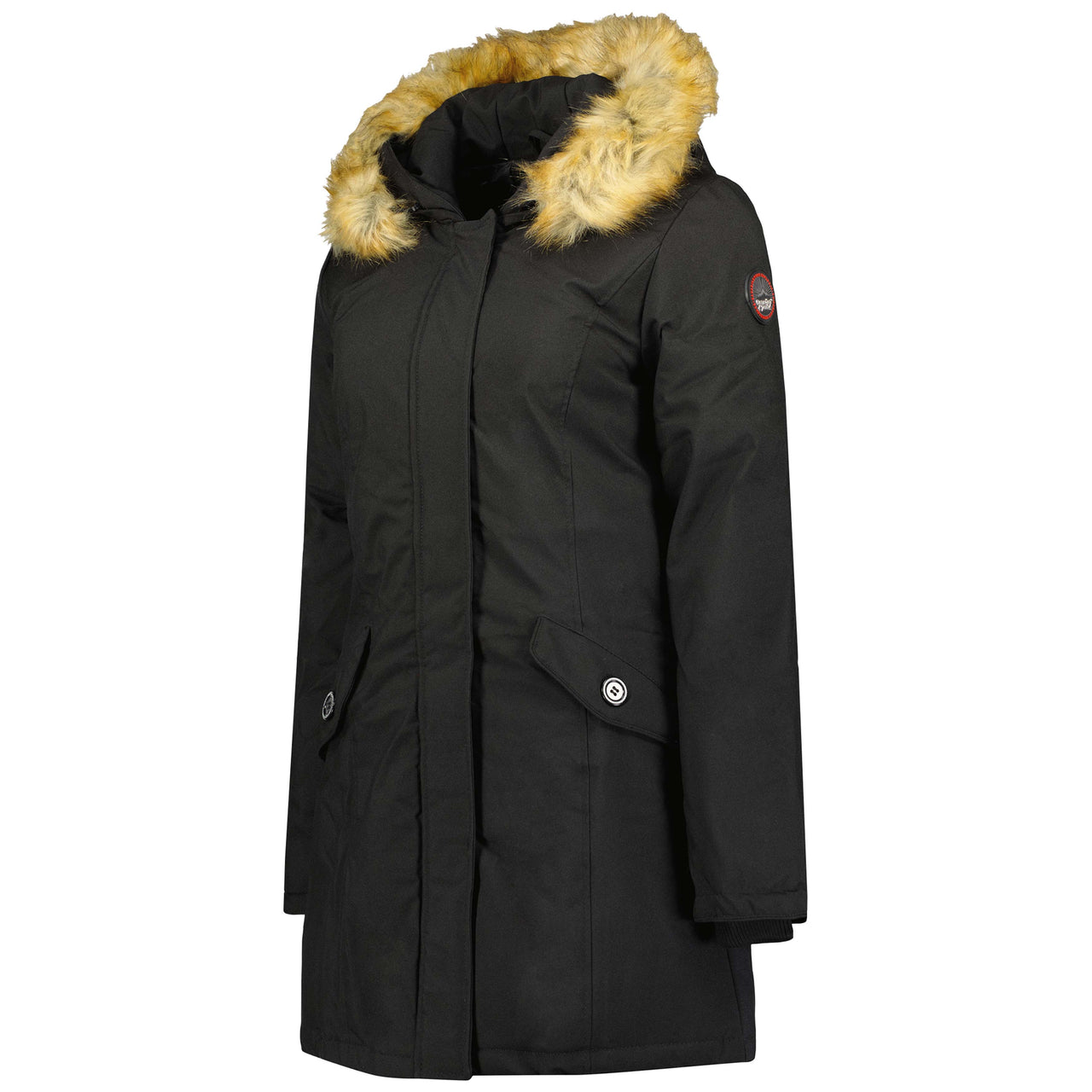 Canadian Peak Dinastipeak Lady - Parka Longue Epaisse Chaude Femme Automne Hiver - Manteau Fin Capuche Fausse Fourure - Blouson Coupe Vent