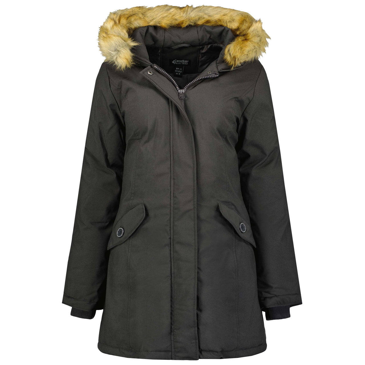 Canadian Peak Destineak Lady - Parka Longue Epaisse Chaude Femme Automne Hiver - Manteau Fin Capuche Fausse Fourure - Blouson Coupe Vent