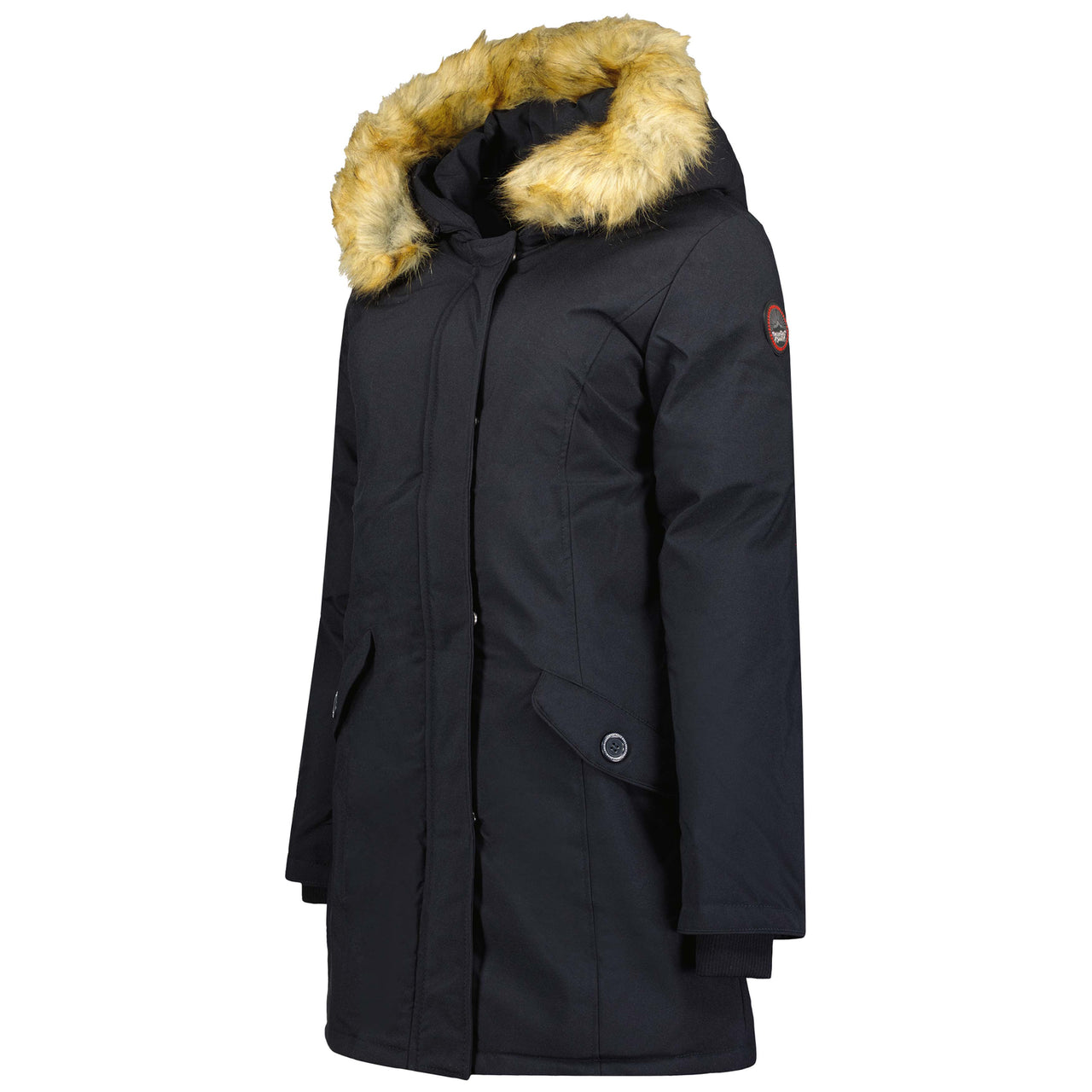 Canadian Peak Dinastipeak Lady - Parka Longue Epaisse Chaude Femme Automne Hiver - Manteau Fin Capuche Fausse Fourure - Blouson Coupe Vent