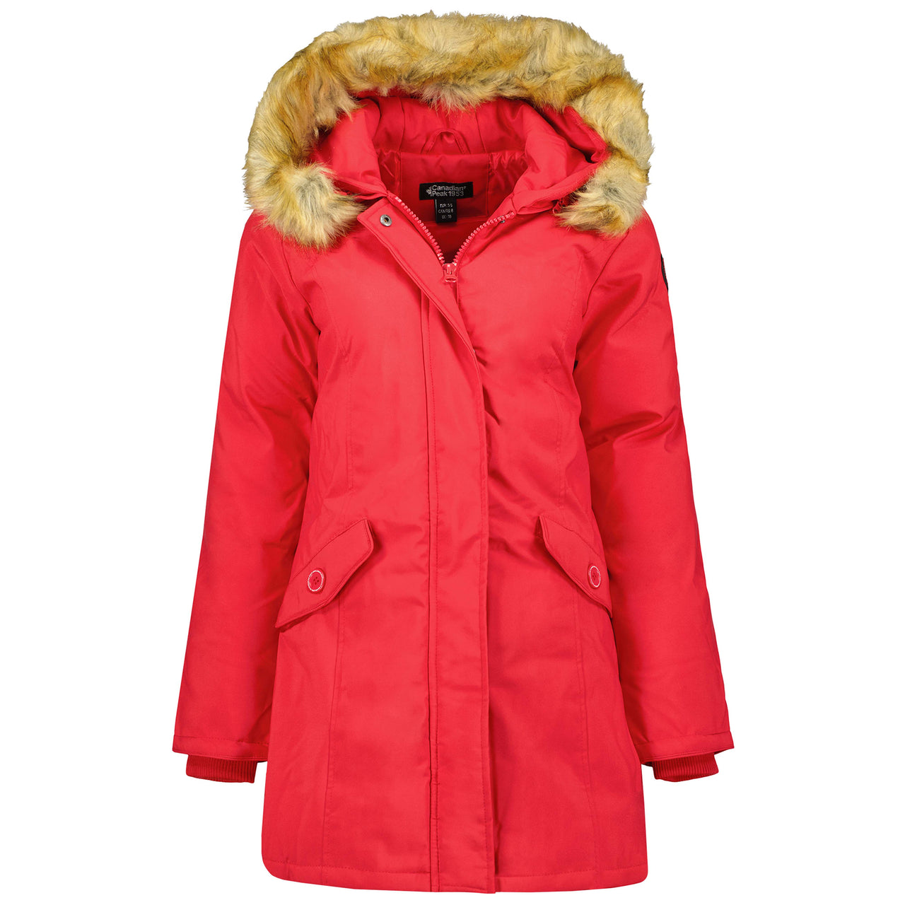 Canadian Peak Dinastipeak Lady - Parka Longue Epaisse Chaude Femme Automne Hiver - Manteau Fin Capuche Fausse Fourure - Blouson Coupe Vent