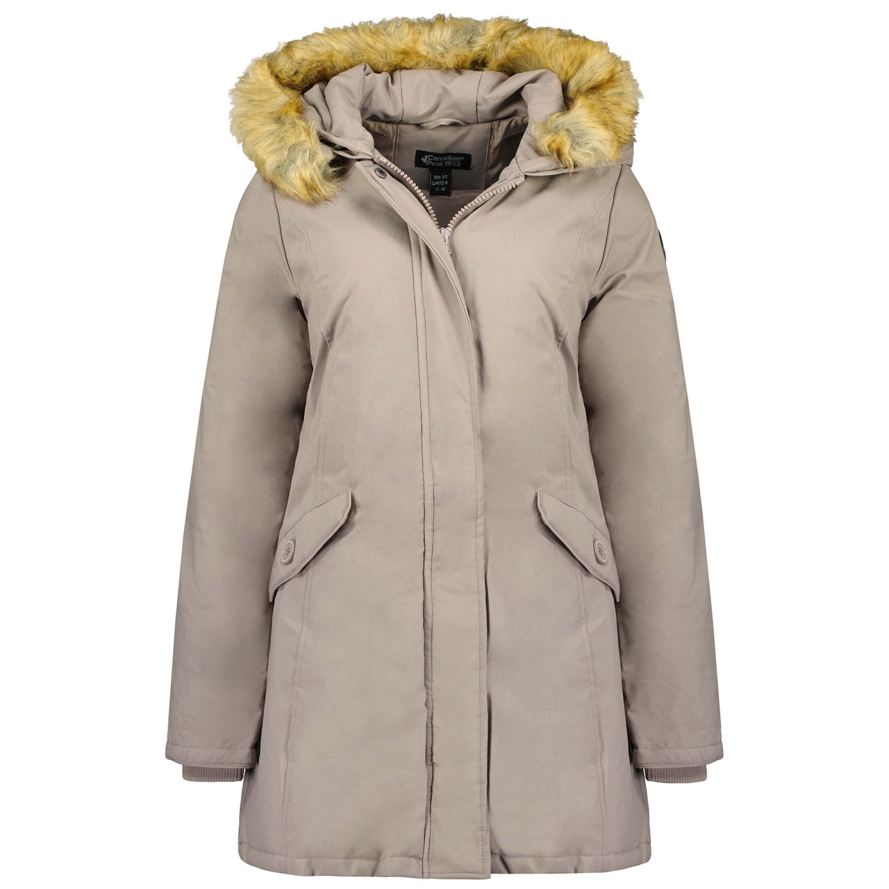Canadian Peak Dinastipeak Lady - Parka Longue Epaisse Chaude Femme Automne Hiver - Manteau Fin Capuche Fausse Fourure - Blouson Coupe Vent