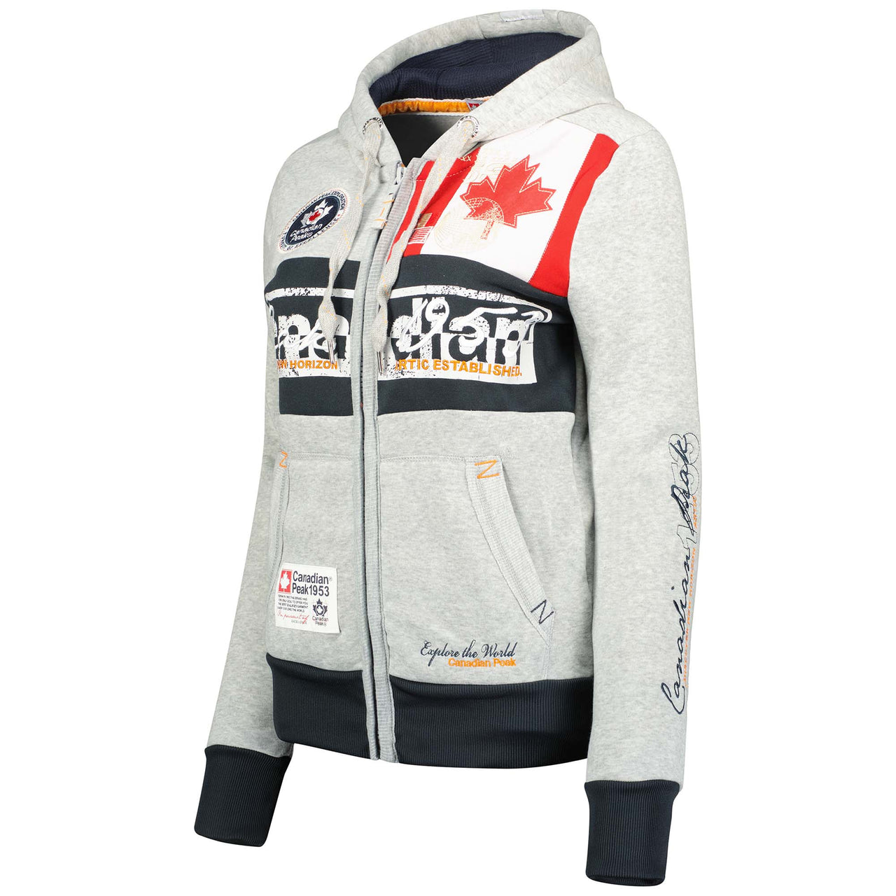 Geographical Norway Face Lady - Sweat Femme Capuche Avec Poches - Sweatshirt Femmes Manche Pull Casual Manches Longues Chaud