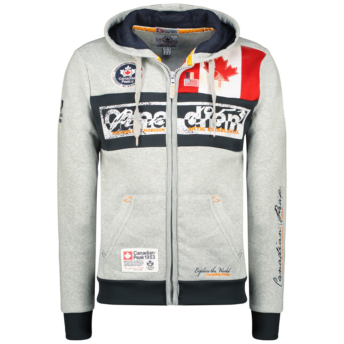 Geographical Norway Face Men - Sweat A Capuche Homme Avec Poches - Sweats Shirts Logo Homme - Sweat Shirt Hoody Manches Longues