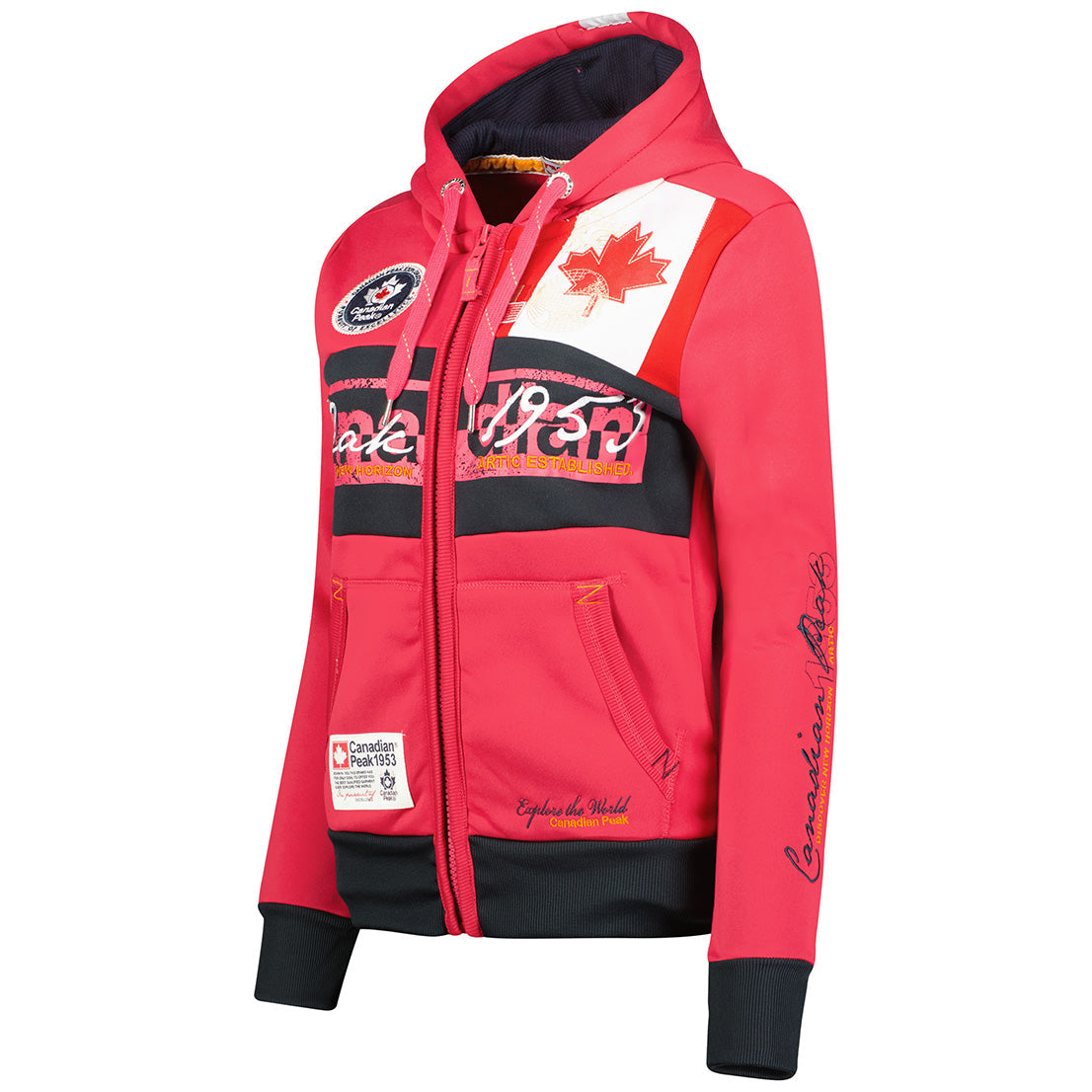 Geographical Norway Face Lady - Sweat Femme Capuche Avec Poches - Sweatshirt Femmes Manche Pull Casual Manches Longues Chaud