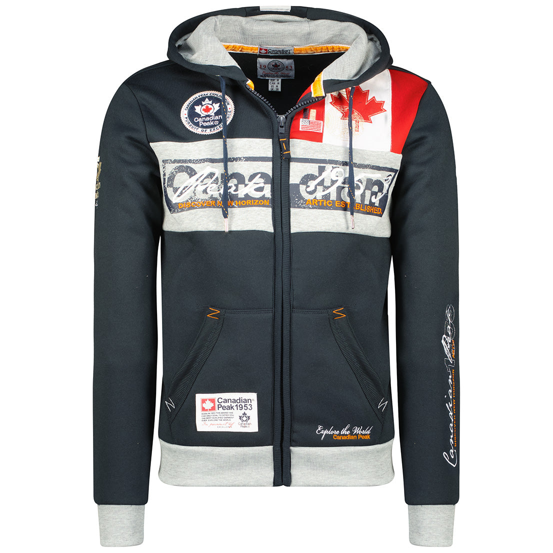 Geographical Norway Face Men - Sweat A Capuche Homme Avec Poches - Sweats Shirts Logo Homme - Sweat Shirt Hoody Manches Longues