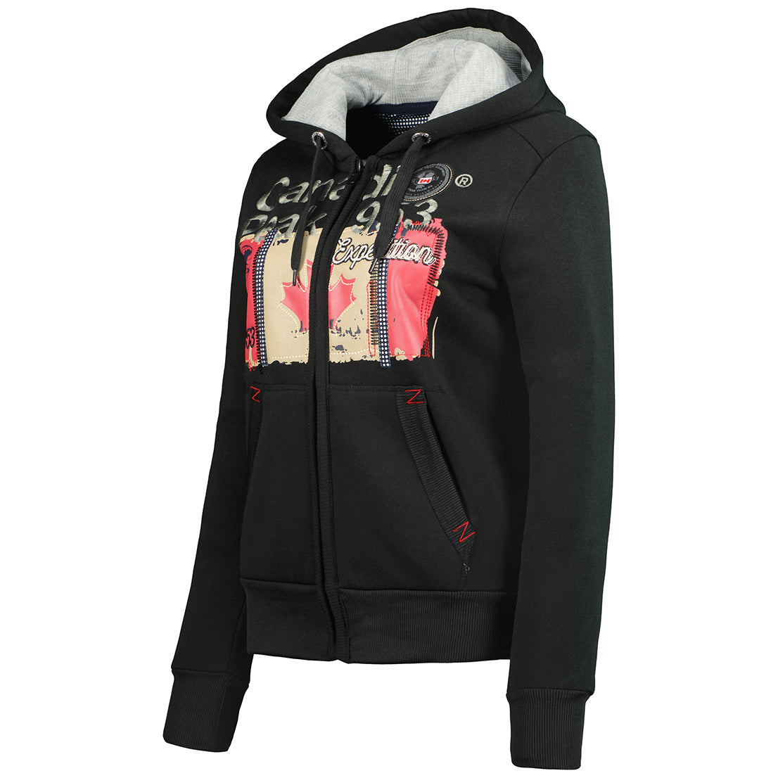 Geographical Norway FARLOTTEAK Lady - Sweat Femme Capuche Avec Poches - Sweatshirt Femmes Manche Pull Casual Manches Longues Chaud