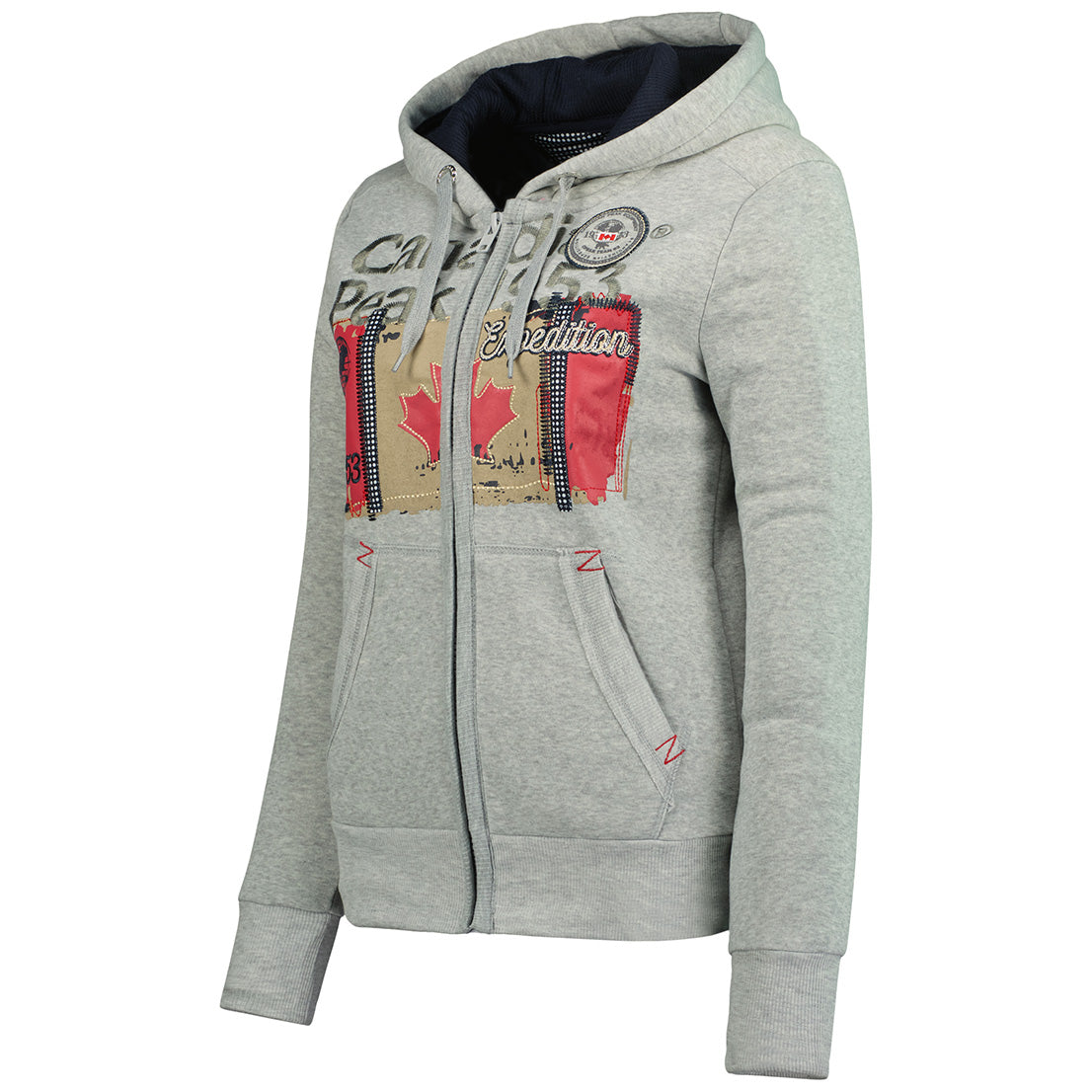 Geographical Norway FARLOTTEAK Lady - Sweat Femme Capuche Avec Poches - Sweatshirt Femmes Manche Pull Casual Manches Longues Chaud