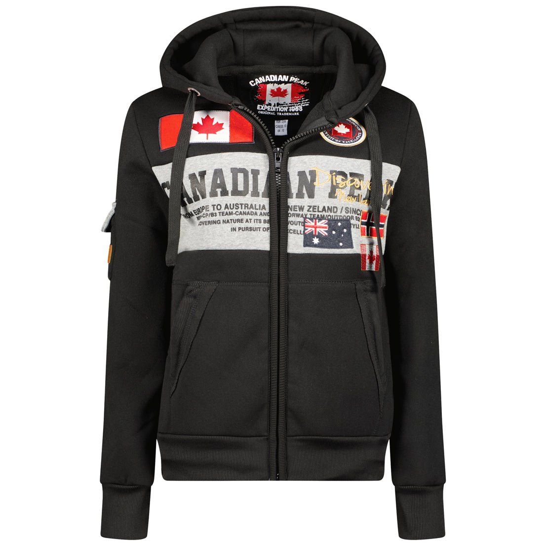 Geographical Norway Fipeak Men - Sweat A Capuche Homme Avec Poches - Sweats Shirts Logo Homme - Sweat Shirt Hoody Manches Longues