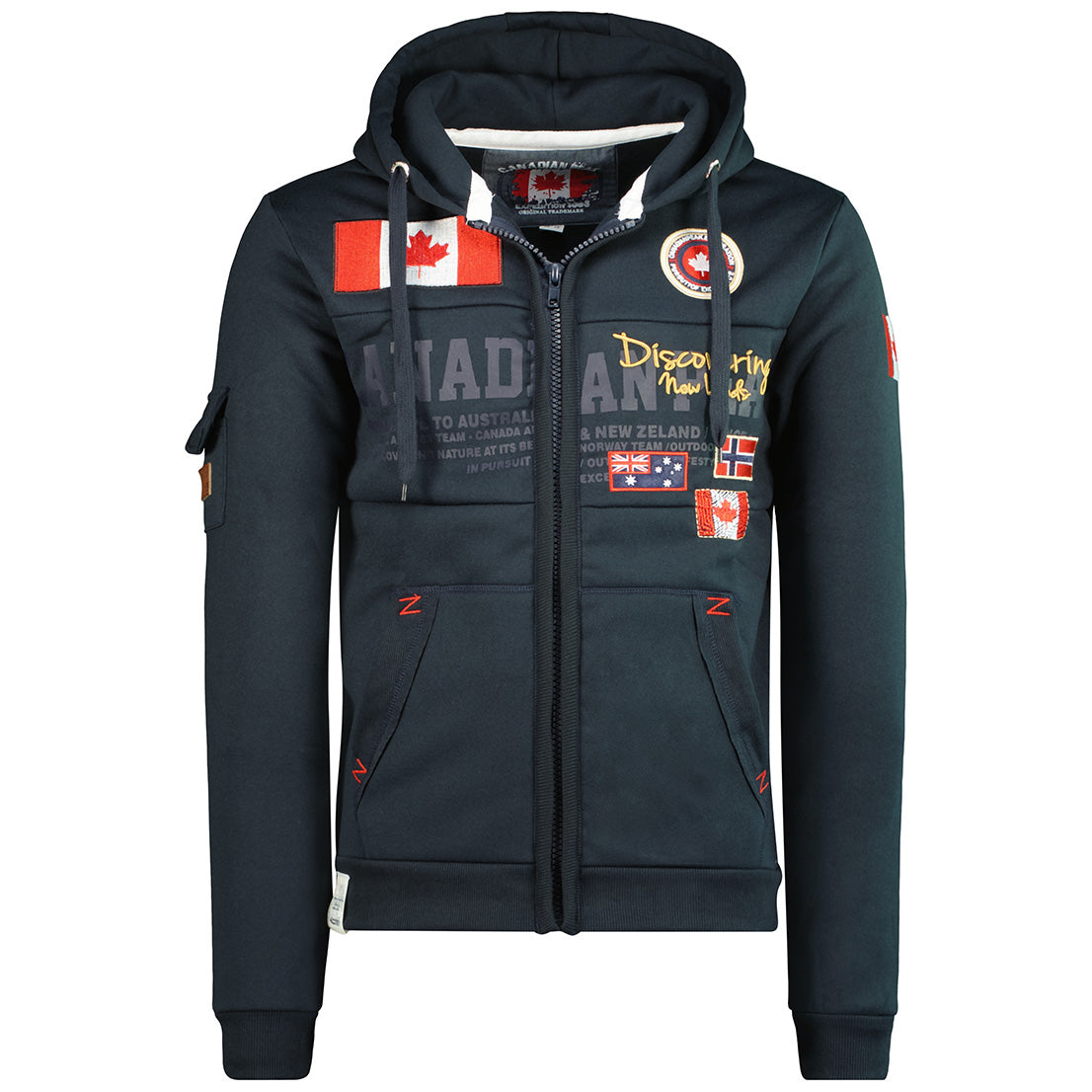 Geographical Norway Fipeak Men - Sweat A Capuche Homme Avec Poches - Sweats Shirts Logo Homme - Sweat Shirt Hoody Manches Longues