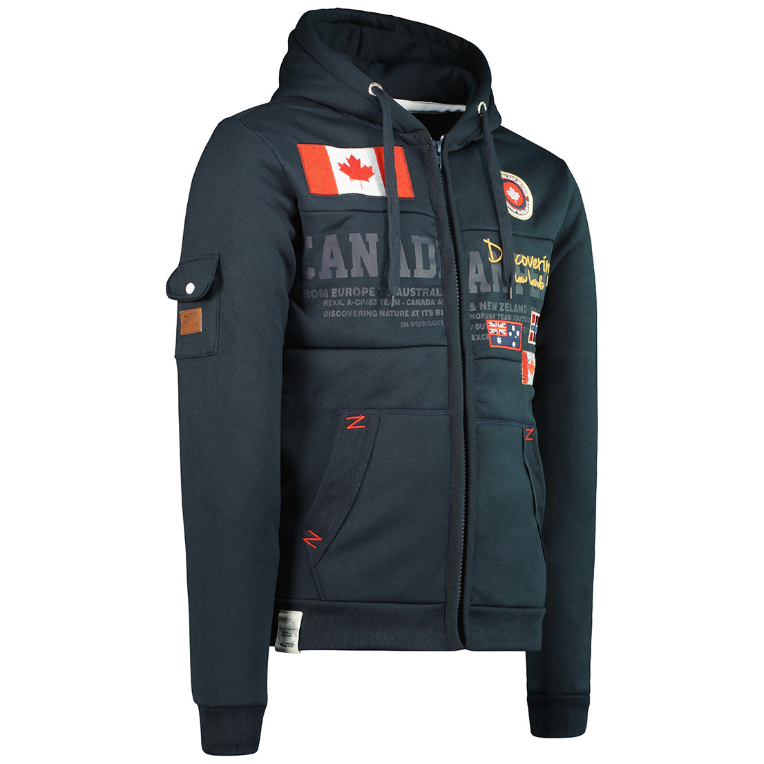 Geographical Norway Fipeak Men - Sweat A Capuche Homme Avec Poches - Sweats Shirts Logo Homme - Sweat Shirt Hoody Manches Longues