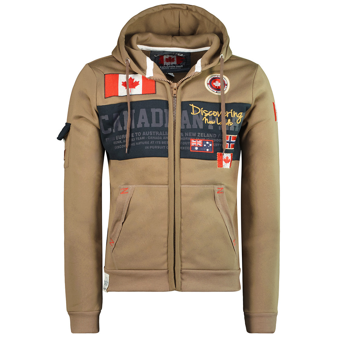 Geographical Norway Fipeak Men - Sweat A Capuche Homme Avec Poches - Sweats Shirts Logo Homme - Sweat Shirt Hoody Manches Longues