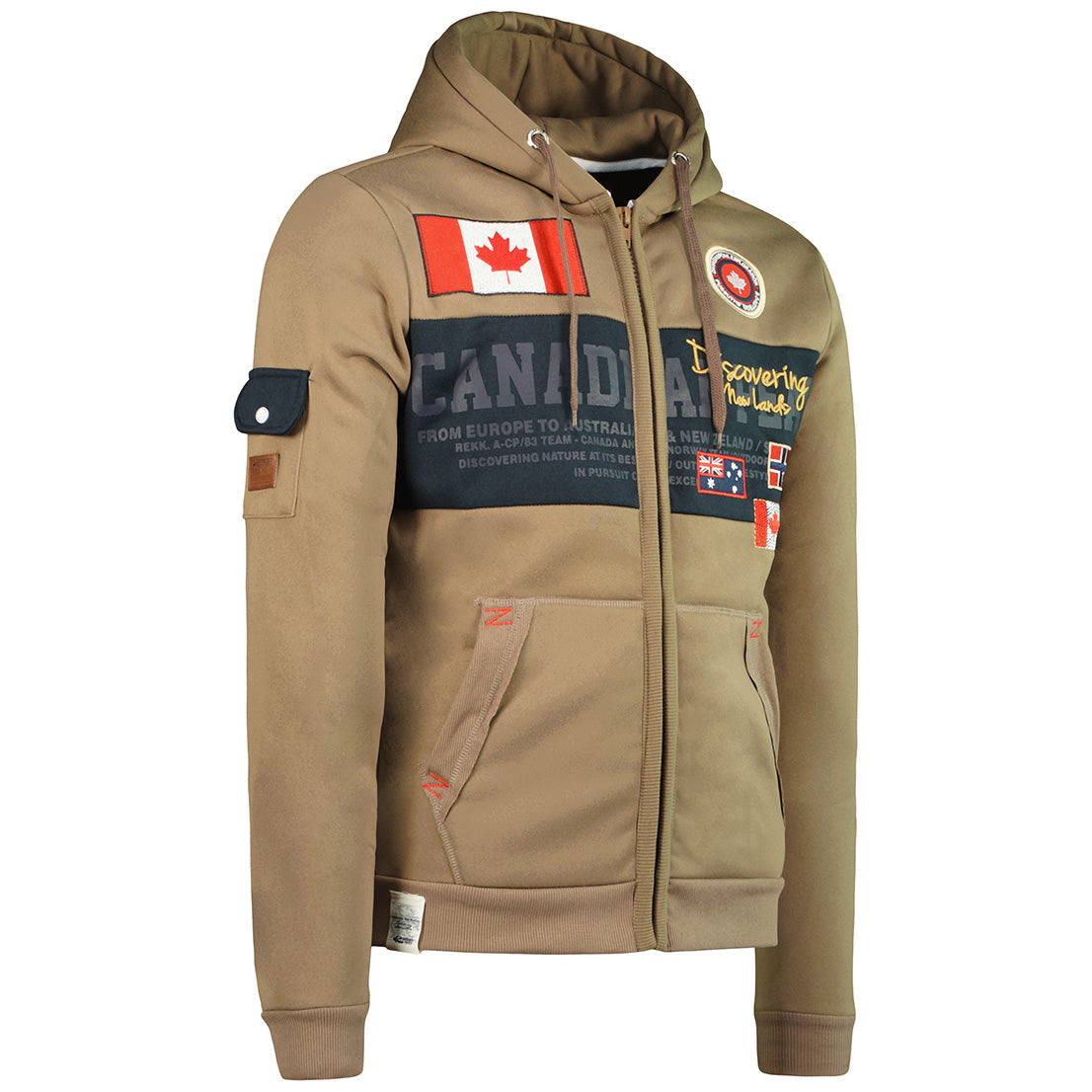 Geographical Norway Fipeak Men - Sweat A Capuche Homme Avec Poches - Sweats Shirts Logo Homme - Sweat Shirt Hoody Manches Longues