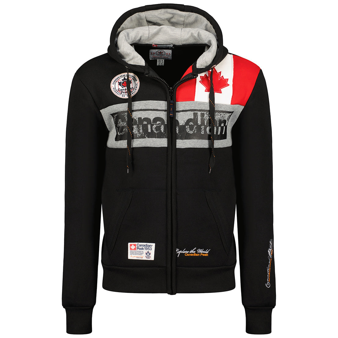 Canadian Peak Flashy Men - Sweat Homme Capuche Poche Kangourou - Vêtement Sweatshirt Hoody Chaud Manches Longues