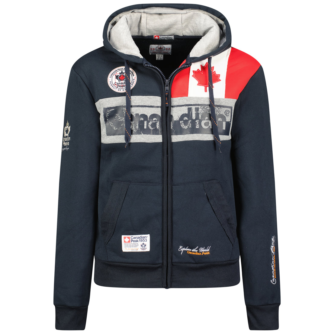 Canadian Peak Flashy Men - Sweat Homme Capuche Poche Kangourou - Vêtement Sweatshirt Hoody Chaud Manches Longues
