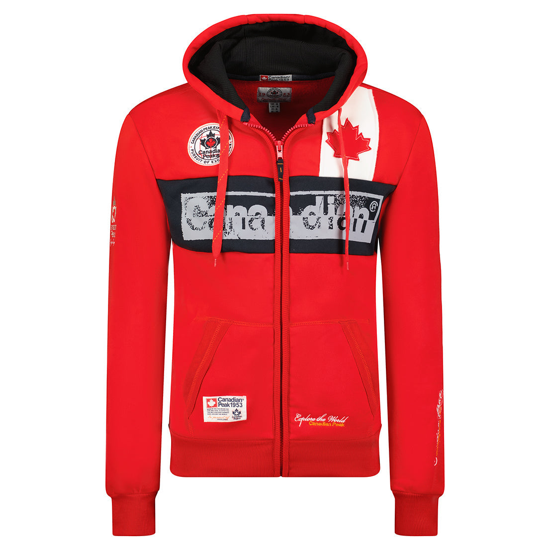 Canadian Peak Flashy Men - Sweat Homme Capuche Poche Kangourou - Vêtement Sweatshirt Hoody Chaud Manches Longues