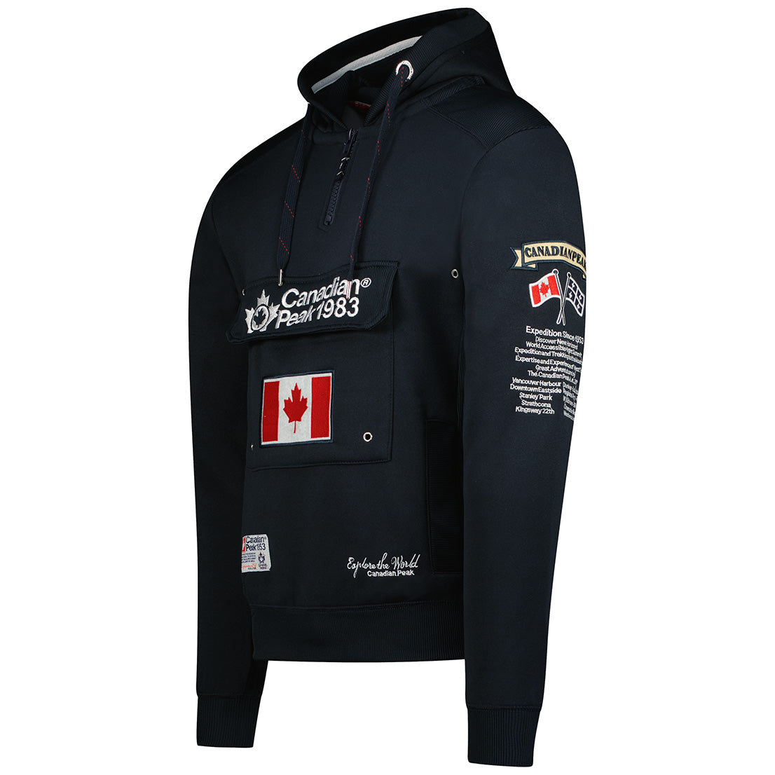 Geographical Norway Galapagos Men - Sweat A Capuche Homme Avec Poches - Sweats Shirts Logo Homme - Sweat Shirt Hoody Manches Longues