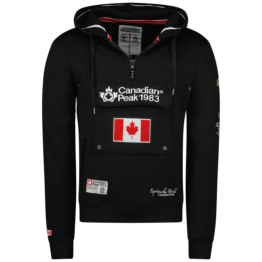 Geographical Norway Galapagos Men - Sweat A Capuche Homme Avec Poches - Sweats Shirts Logo Homme - Sweat Shirt Hoody Manches Longues