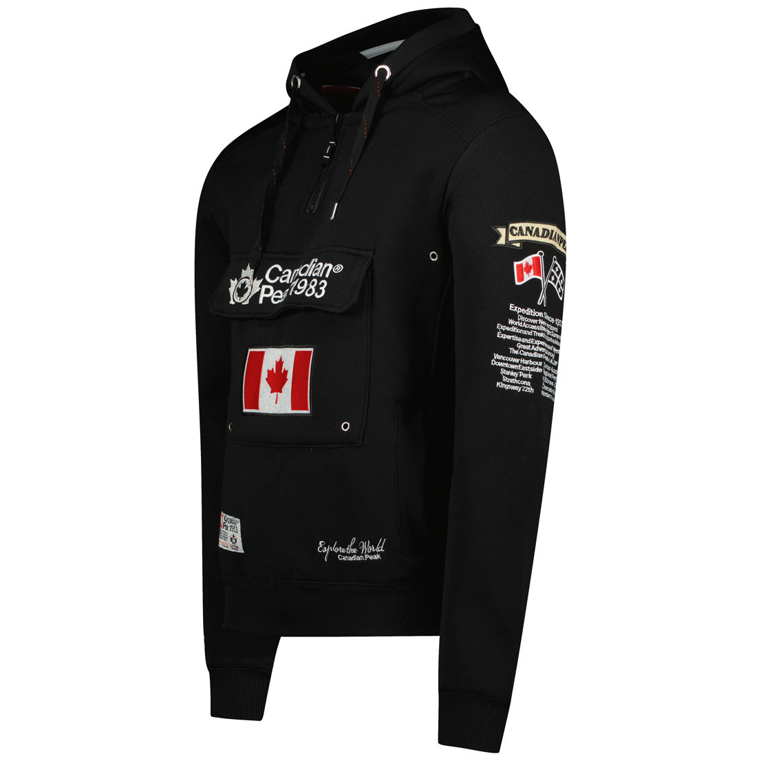 Geographical Norway Galapagos Men - Sweat A Capuche Homme Avec Poches - Sweats Shirts Logo Homme - Sweat Shirt Hoody Manches Longues