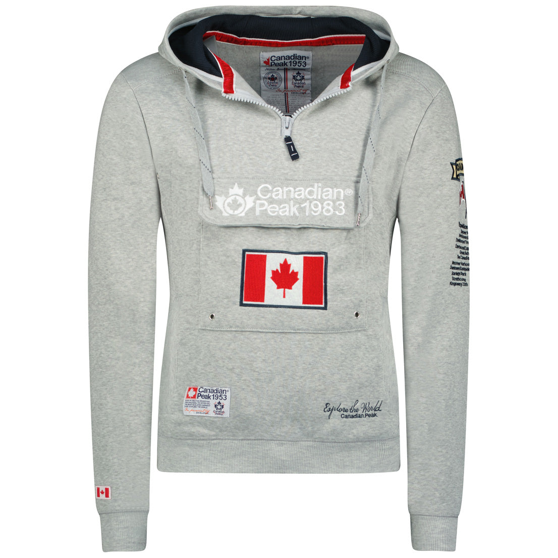 Geographical Norway Galapagos Men - Sweat A Capuche Homme Avec Poches - Sweats Shirts Logo Homme - Sweat Shirt Hoody Manches Longues