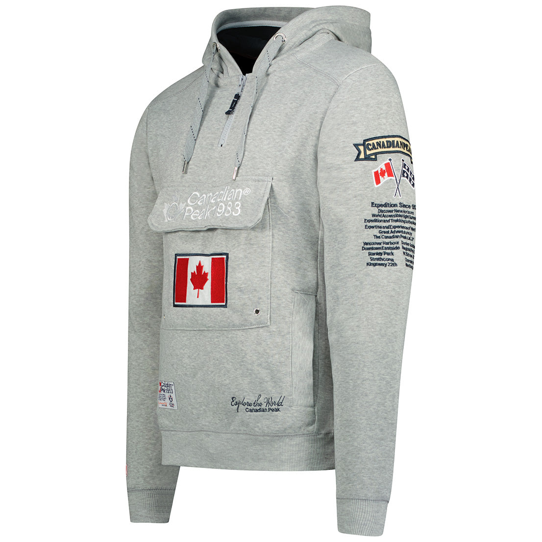 Geographical Norway Galapagos Men - Sweat A Capuche Homme Avec Poches - Sweats Shirts Logo Homme - Sweat Shirt Hoody Manches Longues