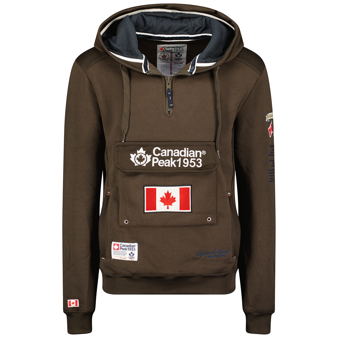 Geographical Norway Galapagos Men - Sweat A Capuche Homme Avec Poches - Sweats Shirts Logo Homme - Sweat Shirt Hoody Manches Longues