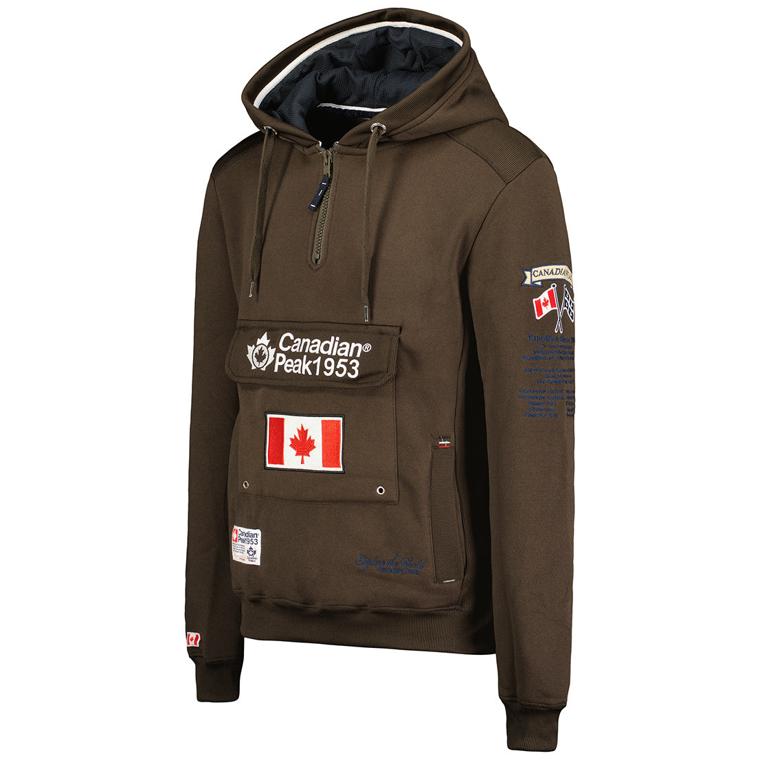 Geographical Norway Galapagos Men - Sweat A Capuche Homme Avec Poches - Sweats Shirts Logo Homme - Sweat Shirt Hoody Manches Longues