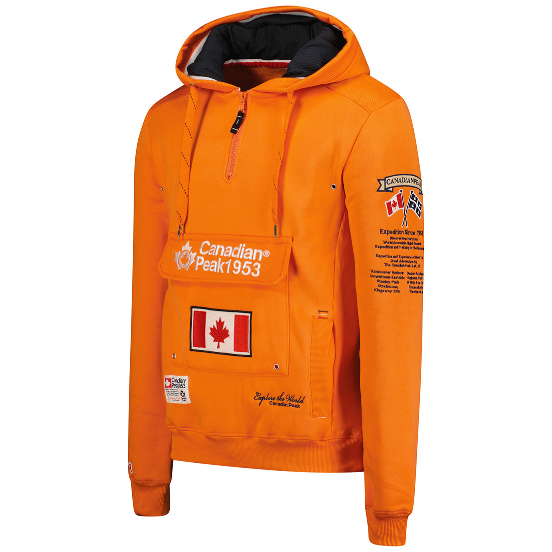 Geographical Norway Galapagos Men - Sweat A Capuche Homme Avec Poches - Sweats Shirts Logo Homme - Sweat Shirt Hoody Manches Longues
