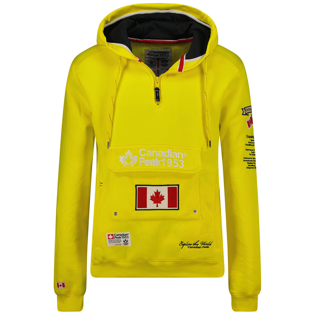 Geographical Norway Galapagos Men - Sweat A Capuche Homme Avec Poches - Sweats Shirts Logo Homme - Sweat Shirt Hoody Manches Longues
