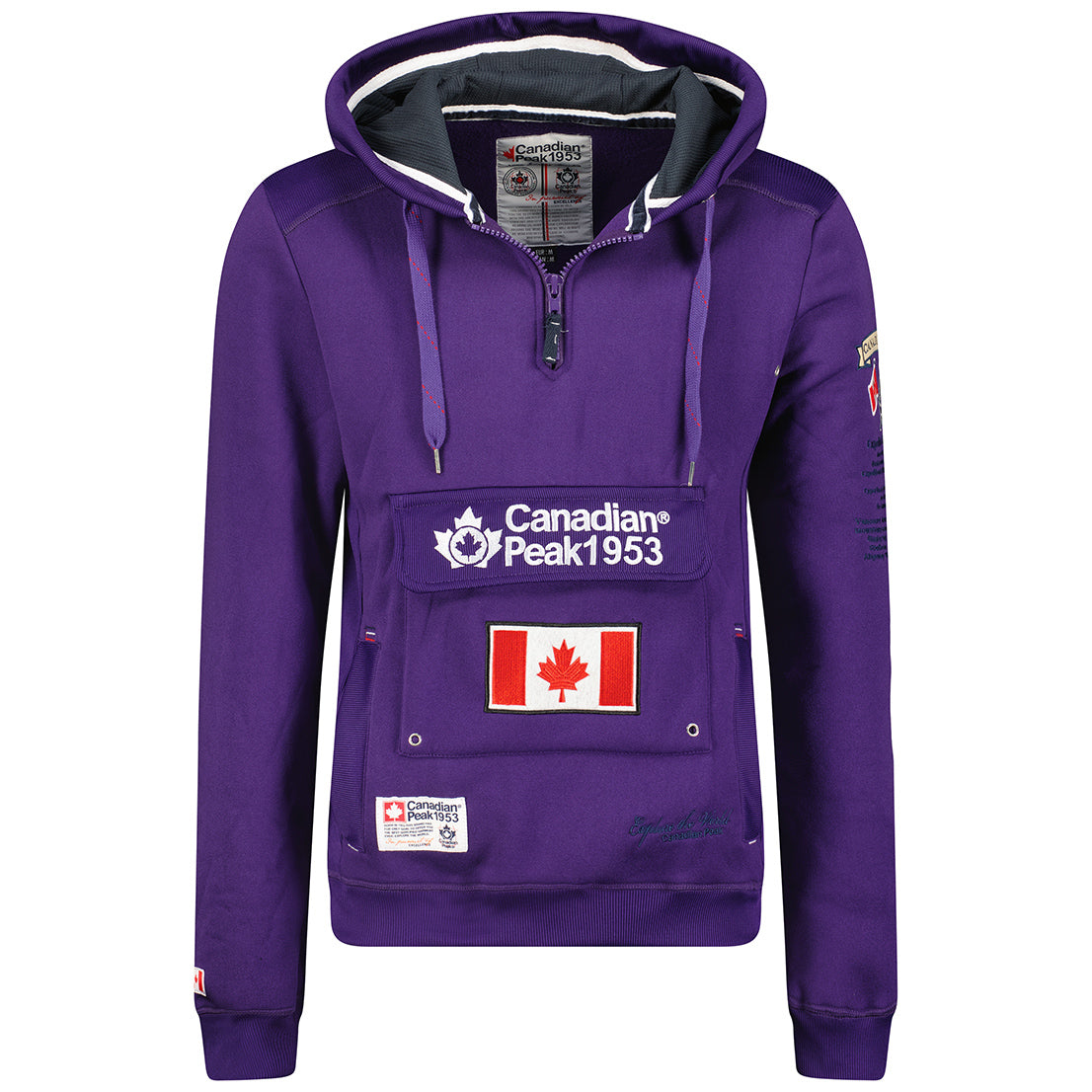 Geographical Norway Galapagos Men - Sweat A Capuche Homme Avec Poches - Sweats Shirts Logo Homme - Sweat Shirt Hoody Manches Longues