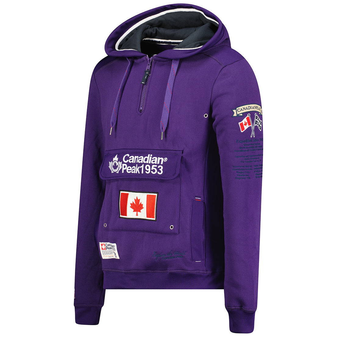 Geographical Norway Galapagos Men - Sweat A Capuche Homme Avec Poches - Sweats Shirts Logo Homme - Sweat Shirt Hoody Manches Longues