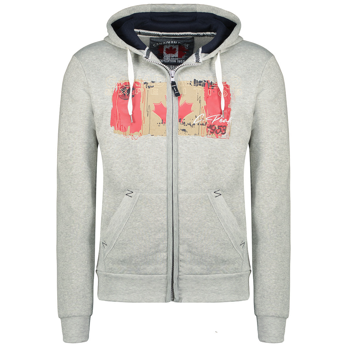 Geographical Norway Gayteak Men - Sweat A Capuche Homme Avec Poches - Sweats Shirts Logo Homme - Sweat Shirt Hoody Manches Longues