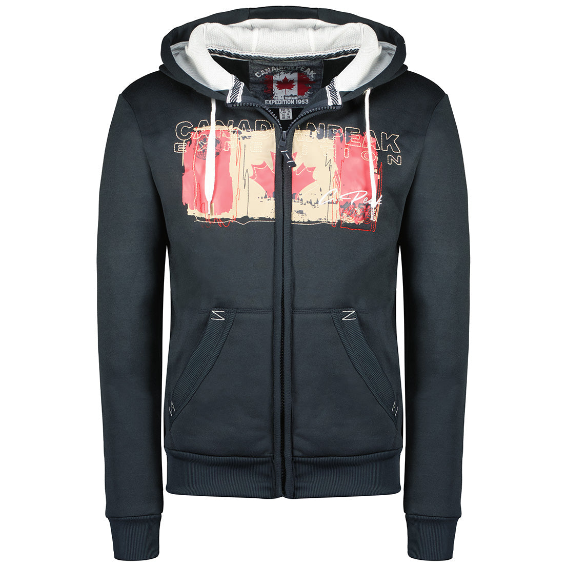 Geographical Norway Gayteak Men - Sweat A Capuche Homme Avec Poches - Sweats Shirts Logo Homme - Sweat Shirt Hoody Manches Longues