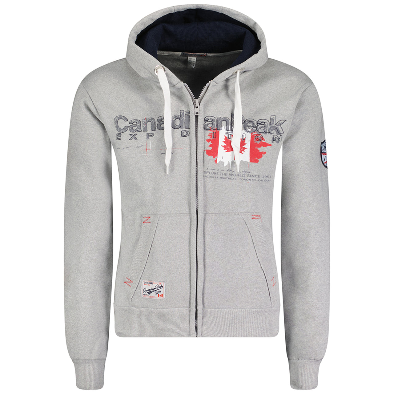 Canadian Peak Gisladeak Men - Sweat Homme Capuche Poche Kangourou - Vêtement Sweatshirt Hoody Chaud Manches Longues