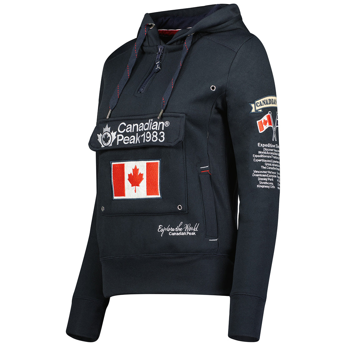 Geographical Norway Gyrelle Lady - Sweat Femme Capuche Avec Poches - Sweatshirt Femmes Manche Pull Manches Longues Chaud