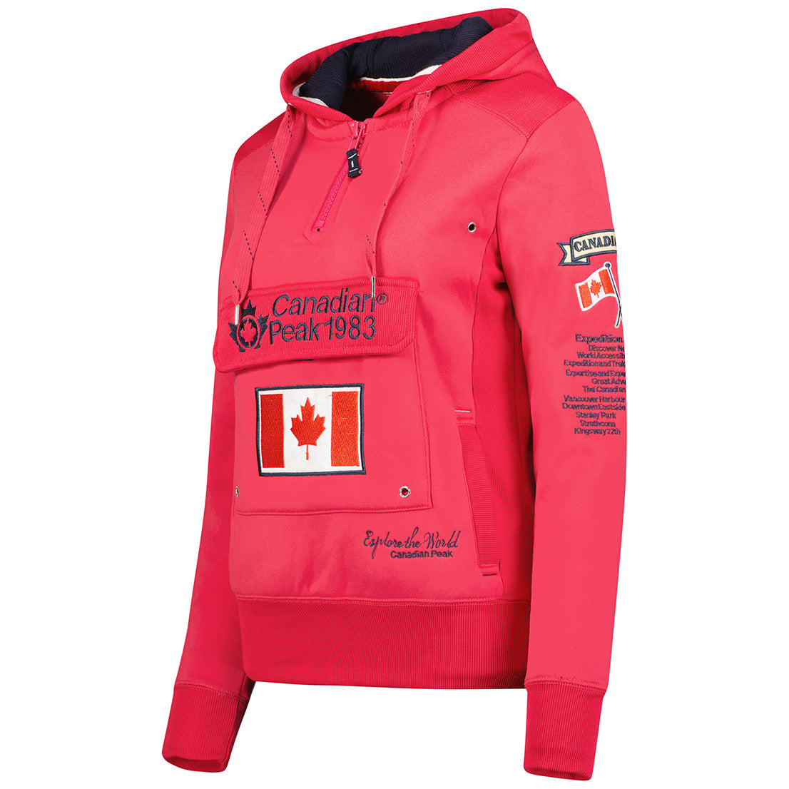 Geographical Norway Gyrelle Lady - Sweat Femme Capuche Avec Poches - Sweatshirt Femmes Manche Pull Manches Longues Chaud