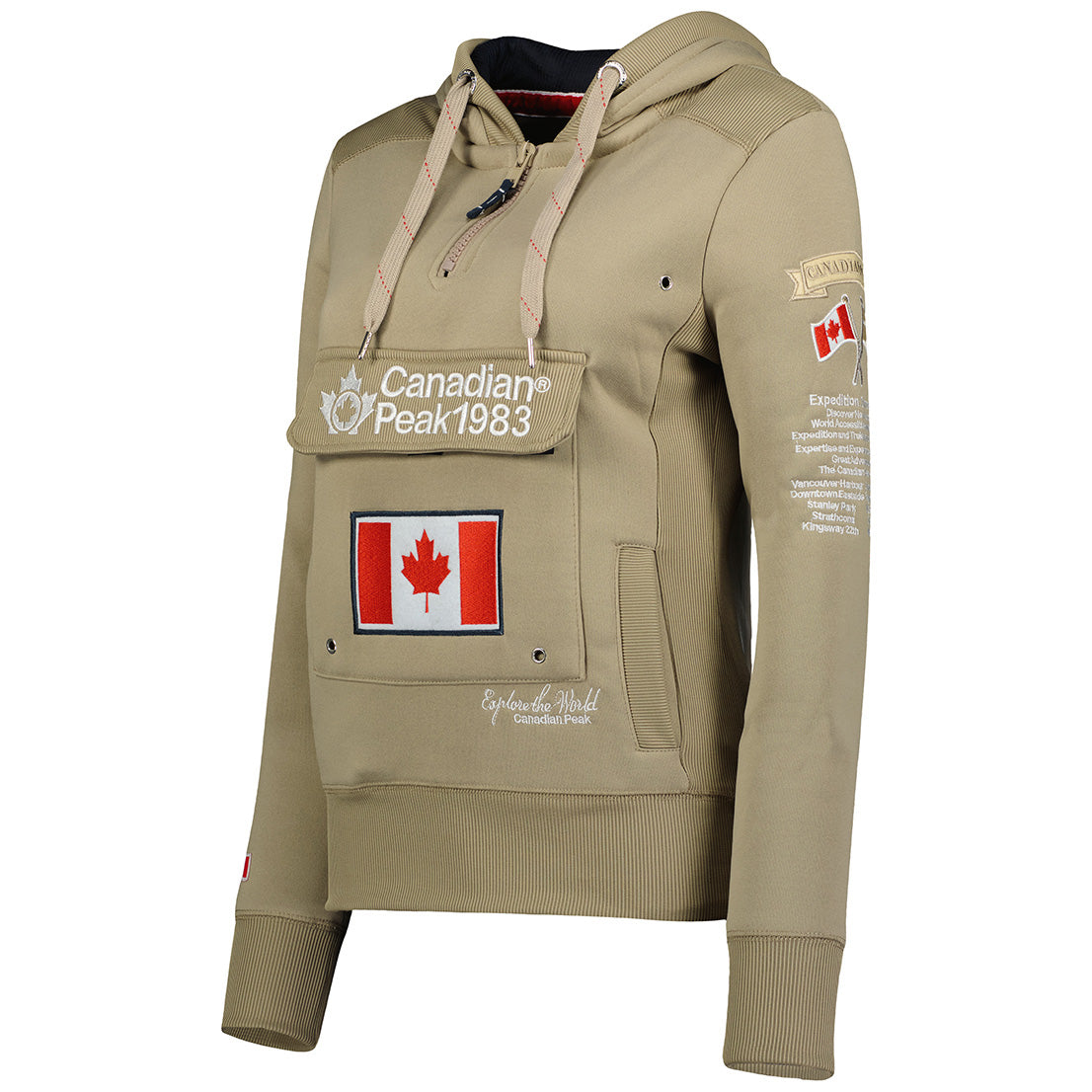 Geographical Norway Gyrelle Lady - Sweat Femme Capuche Avec Poches - Sweatshirt Femmes Manche Pull Manches Longues Chaud