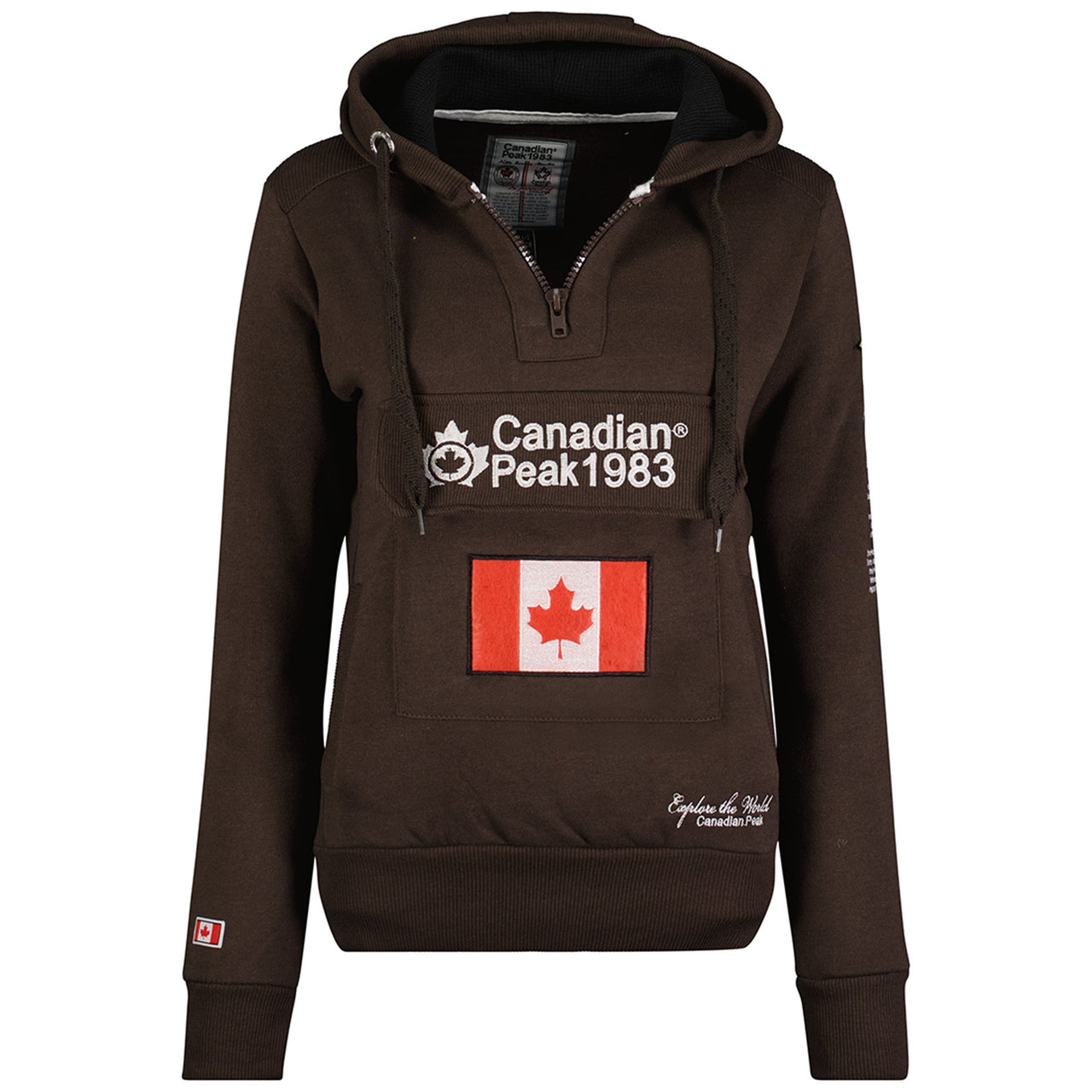Geographical Norway Gyrelle Lady - Sweat Femme Capuche Avec Poches - Sweatshirt Femmes Manche Pull Manches Longues Chaud