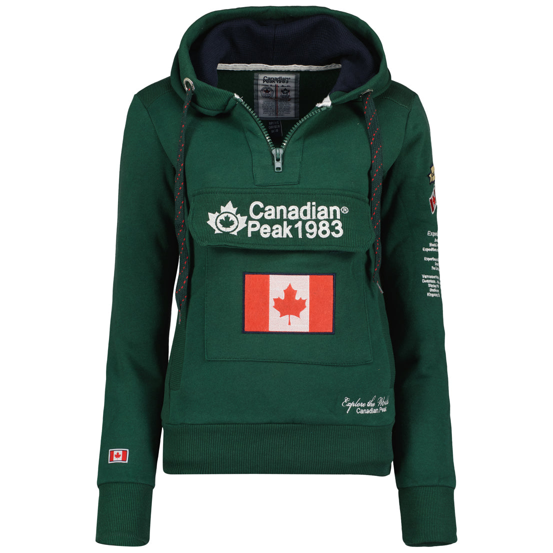 Geographical Norway Gyrelle Lady - Sweat Femme Capuche Avec Poches - Sweatshirt Femmes Manche Pull Manches Longues Chaud