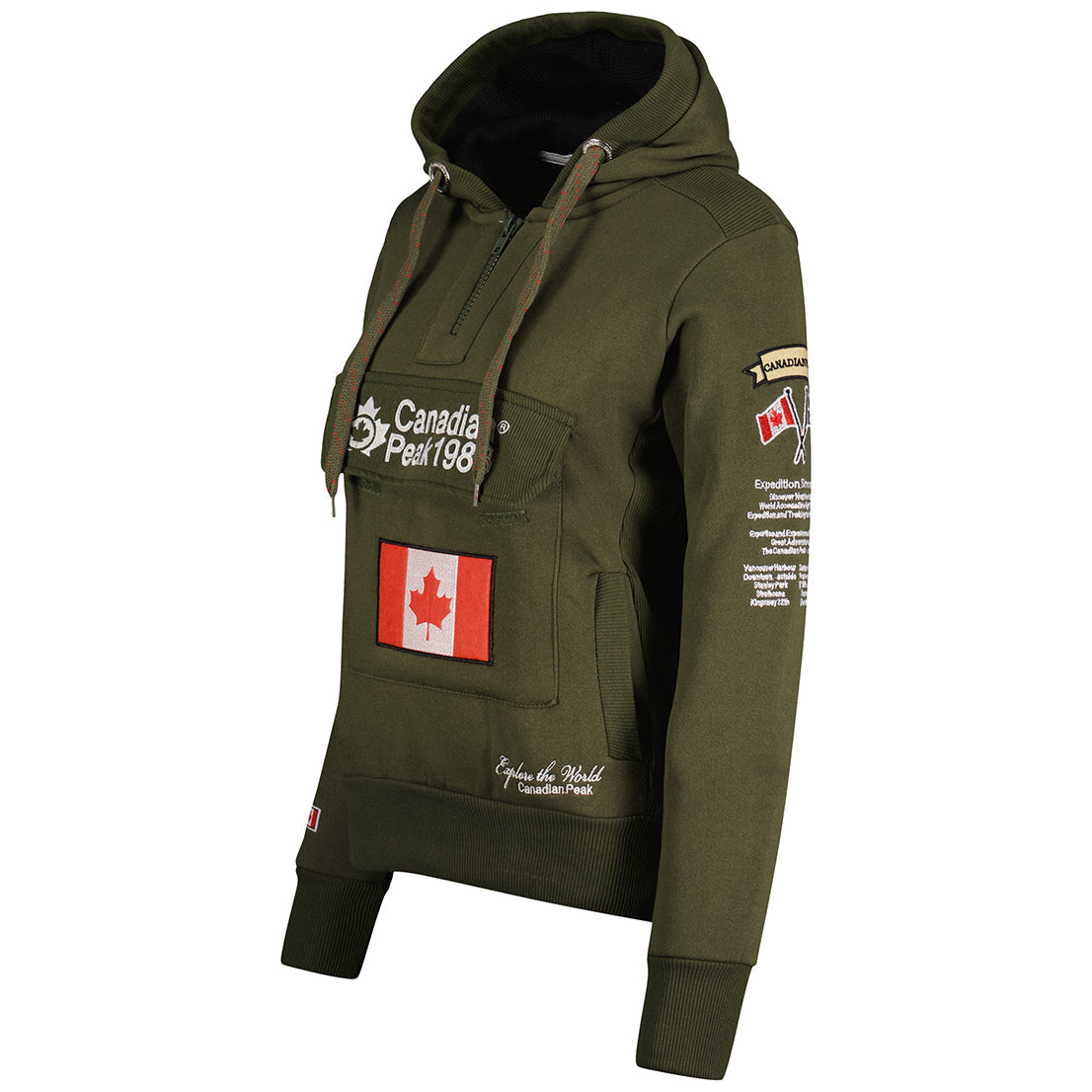 Geographical Norway Gyrelle Lady - Sweat Femme Capuche Avec Poches - Sweatshirt Femmes Manche Pull Manches Longues Chaud