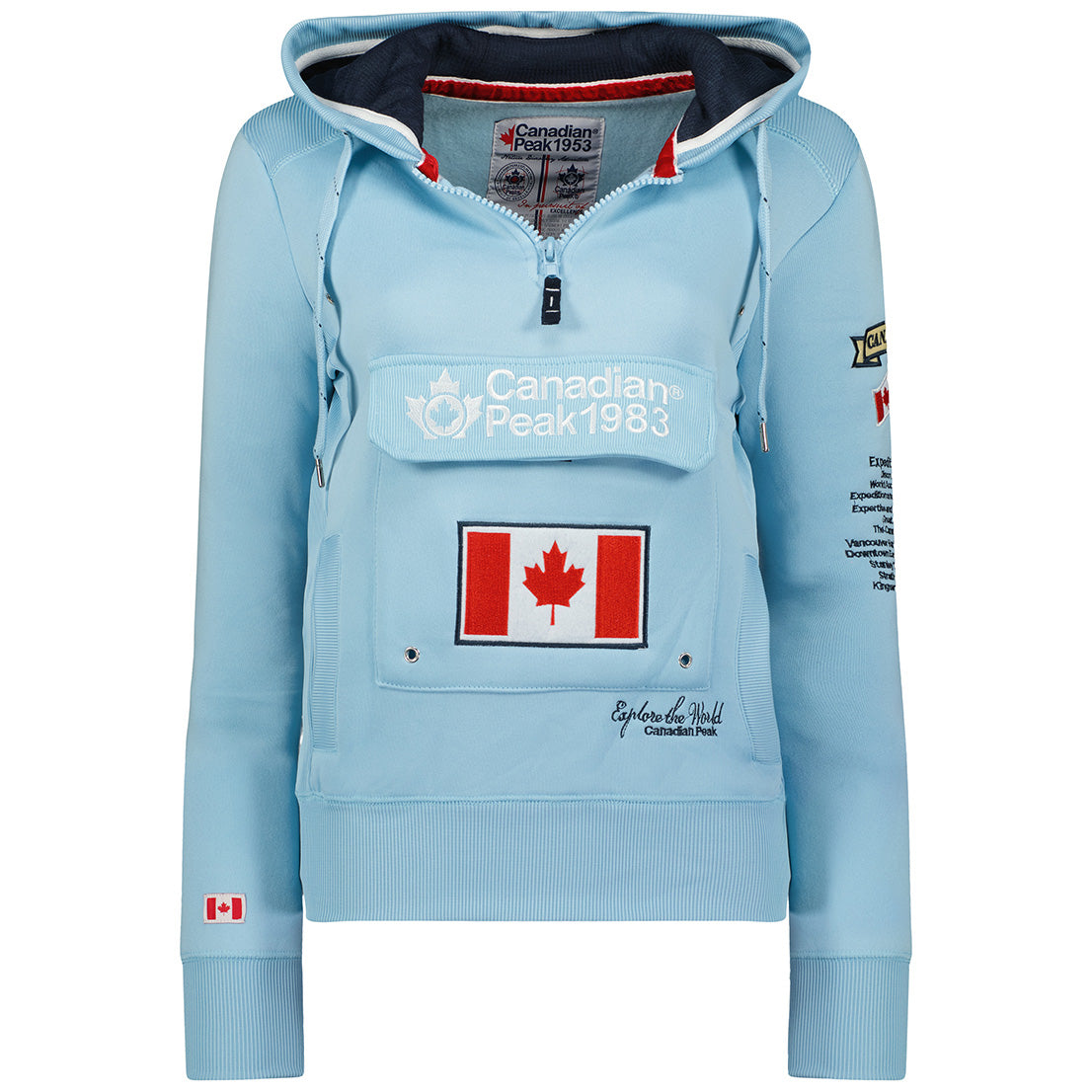Geographical Norway Gyrelle Lady - Sweat Femme Capuche Avec Poches - Sweatshirt Femmes Manche Pull Manches Longues Chaud