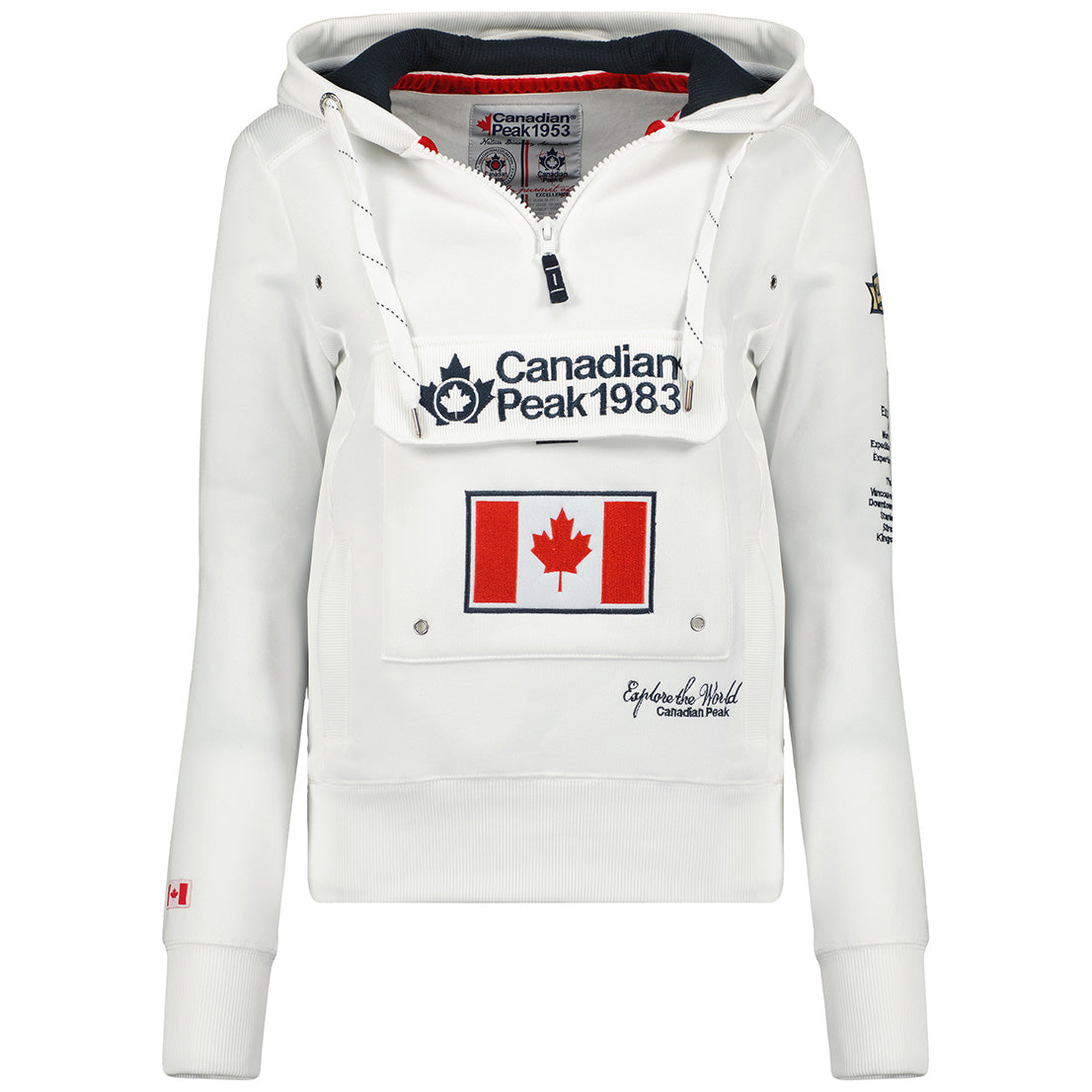 Geographical Norway Gyrelle Lady - Sweat Femme Capuche Avec Poches - Sweatshirt Femmes Manche Pull Manches Longues Chaud