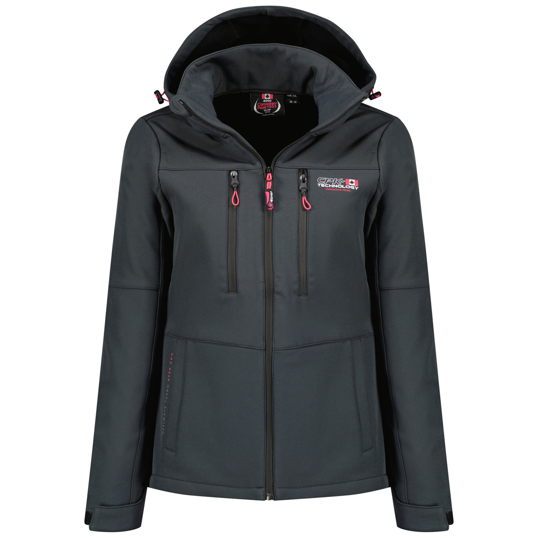 Canadian Peak Timmexeak Lady - Veste Femme Softshell Capuche Impermeable - Manteau Polaire Blouson Coupe Vent Resistant Travail